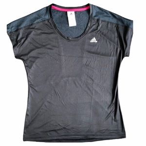 Adidas Black Climalite Mesh Workout Top